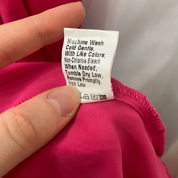 ✨Glinda🪄Satin Pink Wrap Dress - Picture 9 of 11